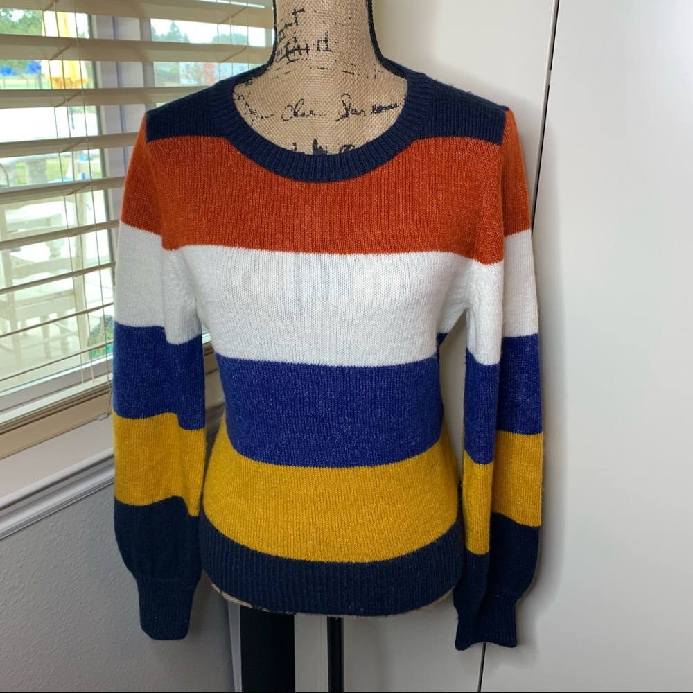 Halogen Striped Crewneck Sweater